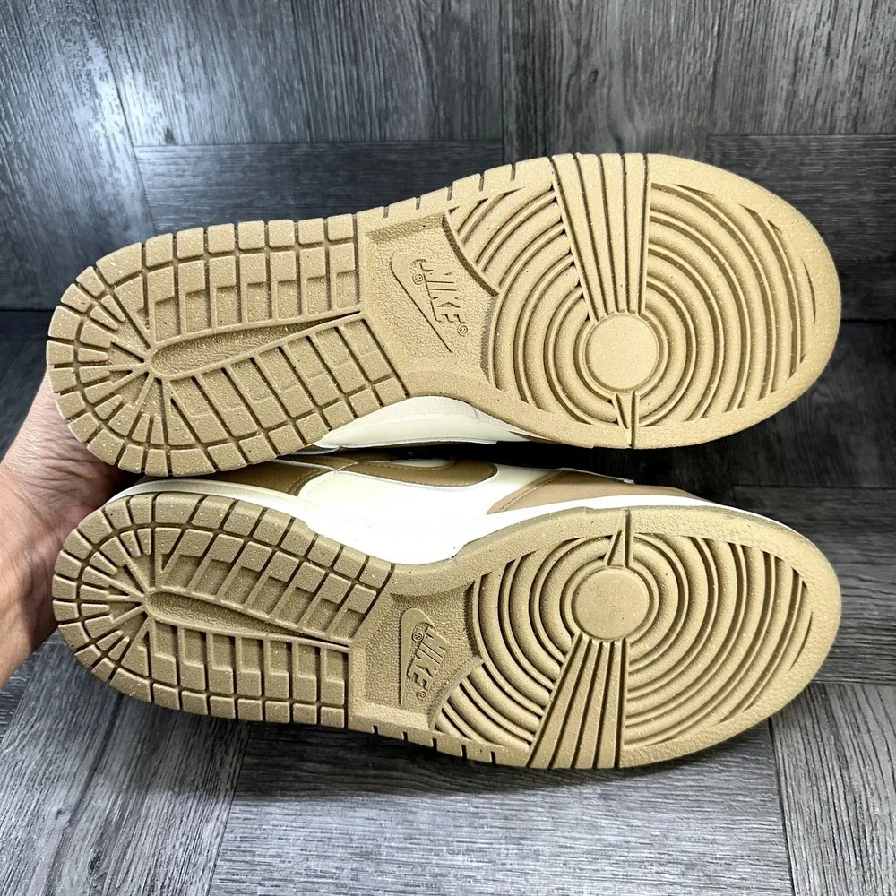 Nike Dunk Low Womens 10 Beige White Leather Ribbon Laces NEW IB7311-101